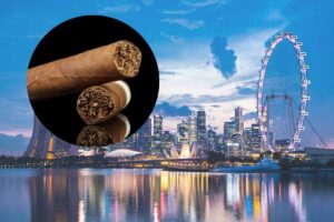 singapore e nel cerchietto dei sigari