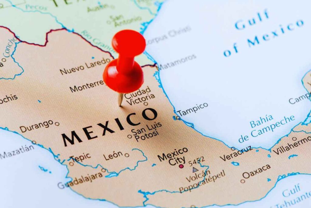 mappa del messico